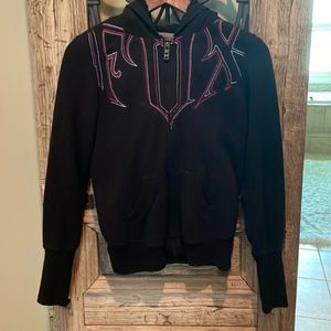 Fox sherpa lined hoodie